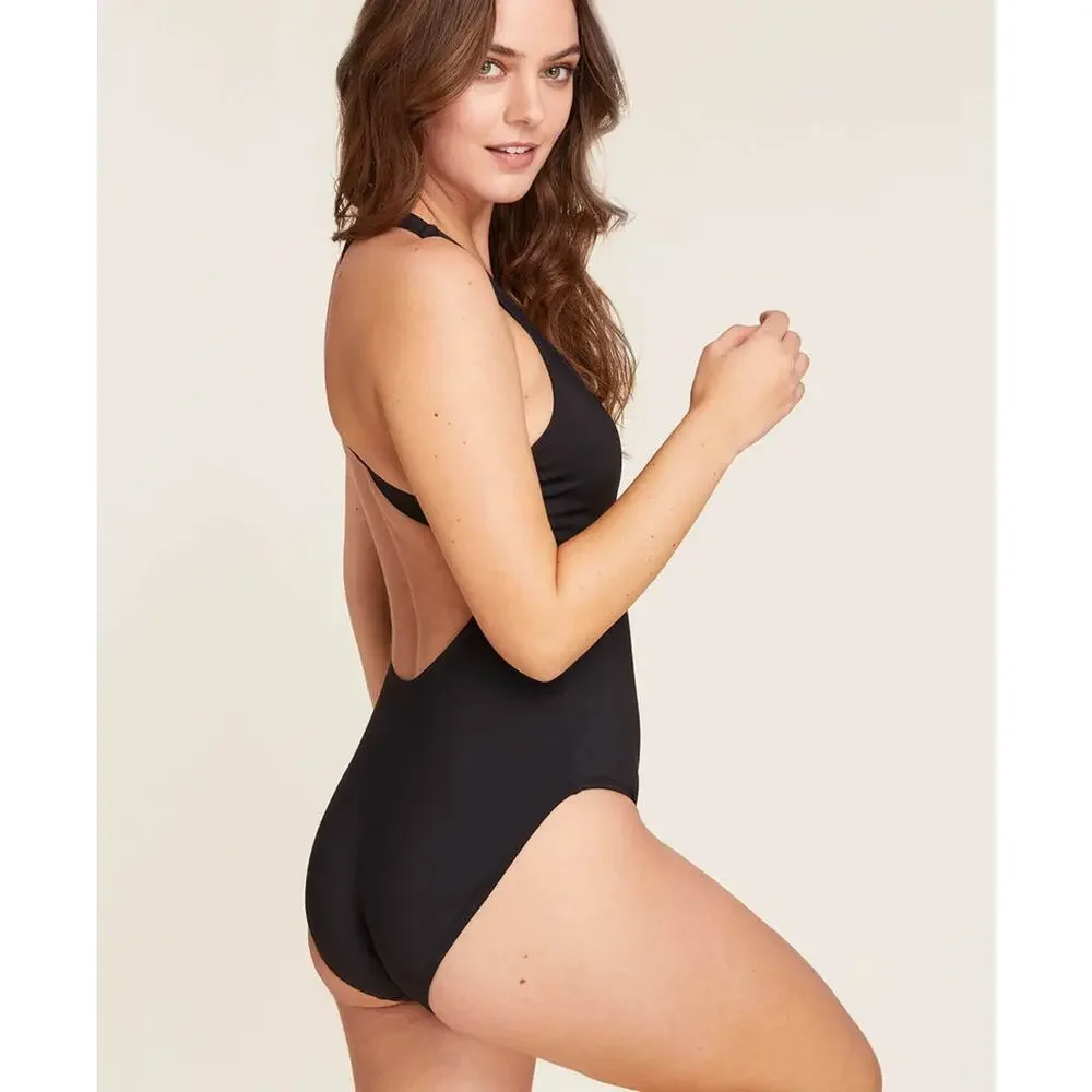 Andie Swim The Full Coverage Tulum One Piece in Black L NWT